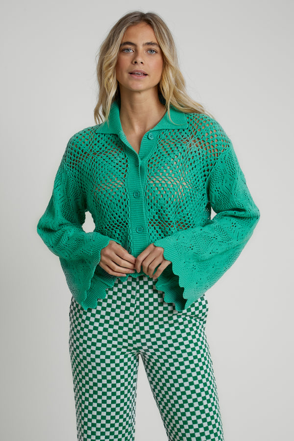 Crochet Cardigan - Green