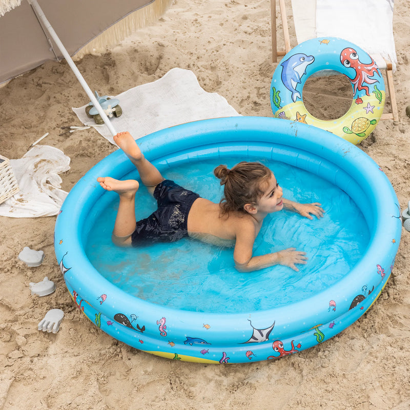 120cm Paddling Pool Set - Seaside