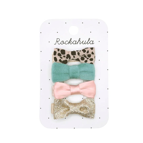 Leopard Love Mini Bow Clips