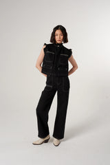 Elodie Full Length Jeans - Black Denim