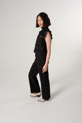 Elodie Full Length Jeans - Black Denim