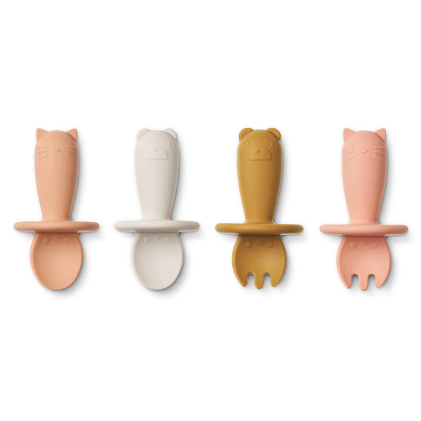 Avril Baby Cutlery 4-Pack - Tuscany Rose Multi MIx