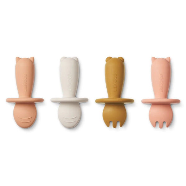 Avril Baby Cutlery 4-Pack - Tuscany Rose Multi MIx