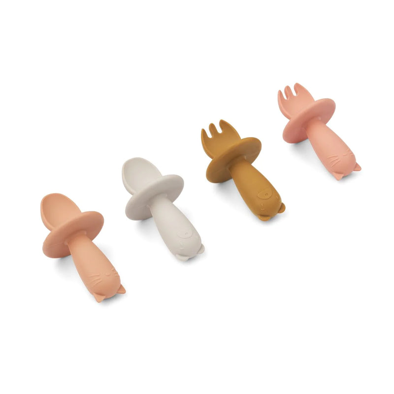 Avril Baby Cutlery 4-Pack - Tuscany Rose Multi MIx