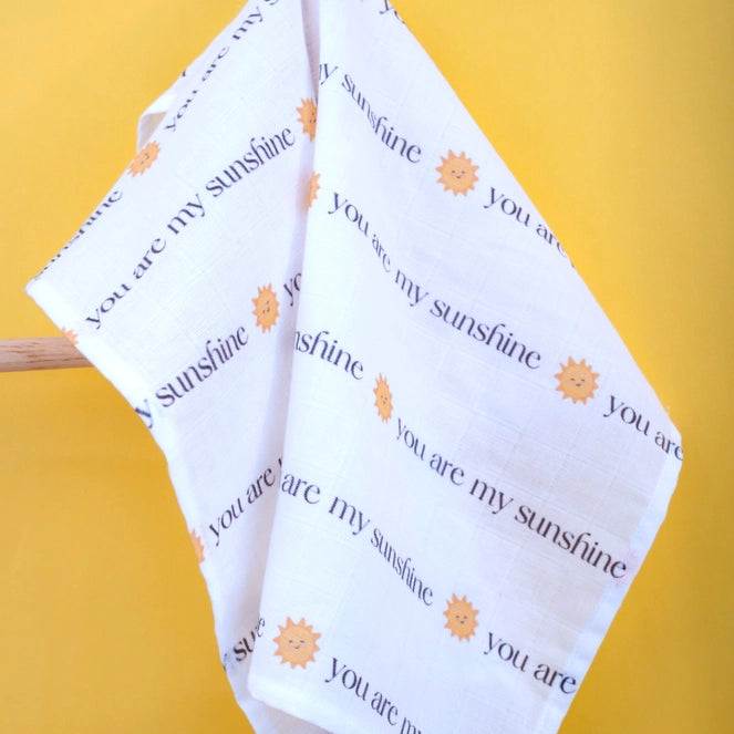 You Are My Sunshine Muslin Swaddle Blanket