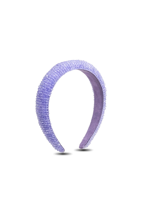 Beaded Headband in Lilac