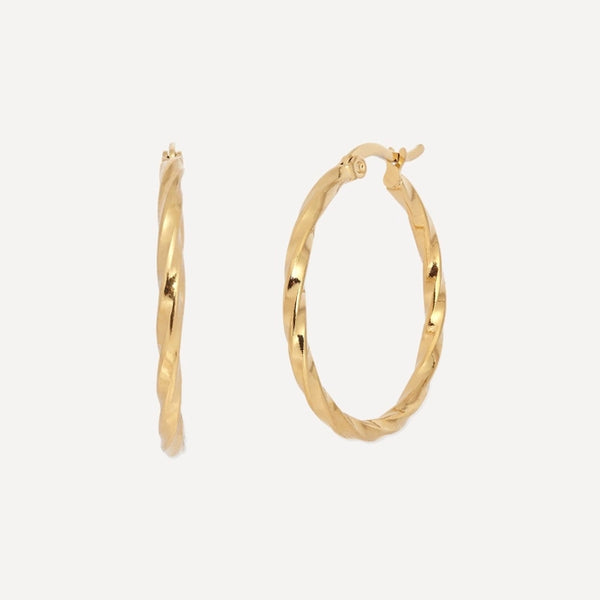Curlew Gold Hoop Earrings