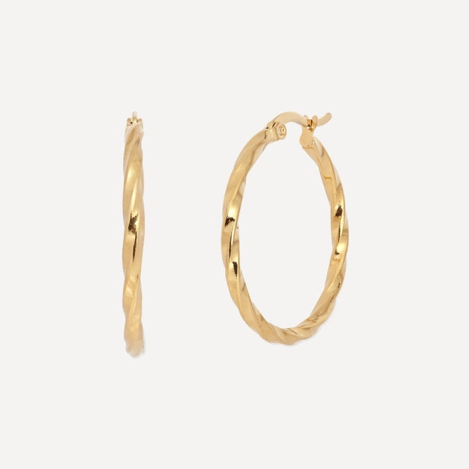 Curlew Gold Hoop Earrings