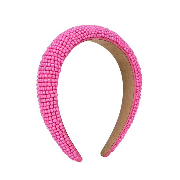 Beaded Headband in Pink