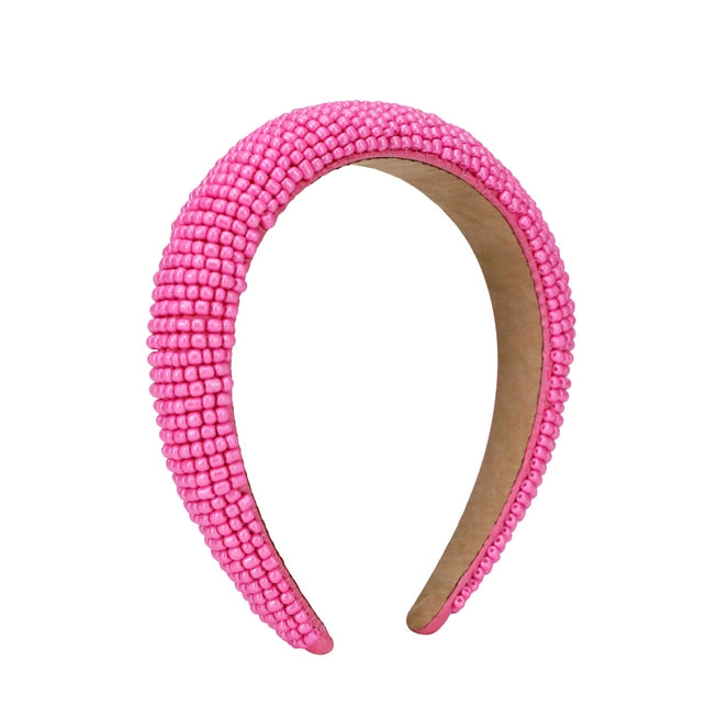Beaded Headband in Pink