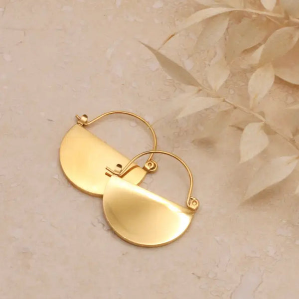 Gold Demi Hoop Earrings