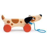 Wooden Puppy on Wheels Toy