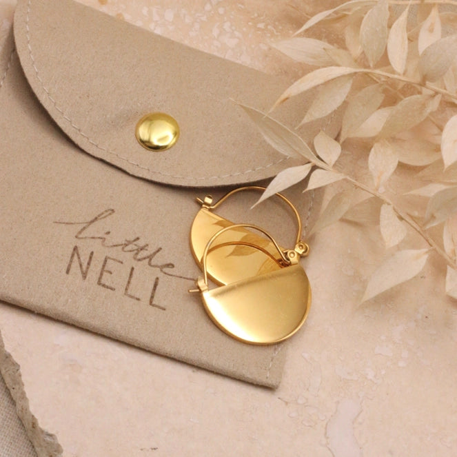 Gold Demi Hoop Earrings