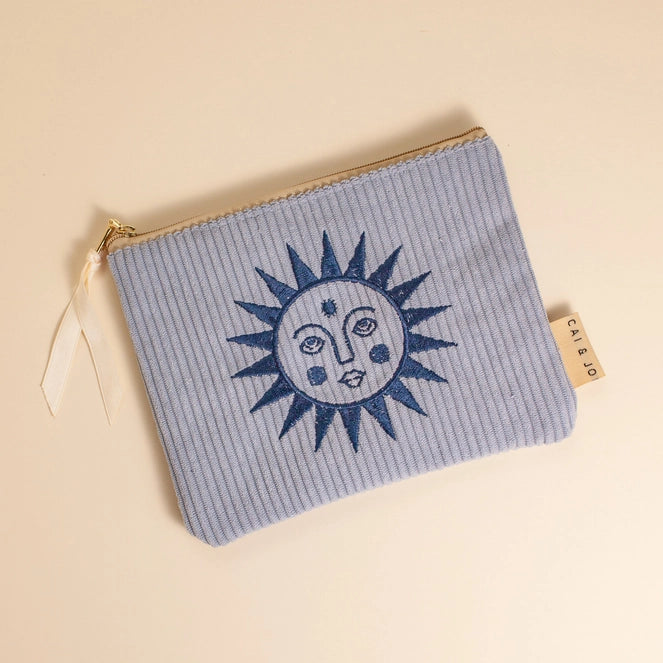 Corduroy Pouch - Seafoam Blue
