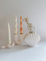 Sea Shell Concrete Vase - Beige