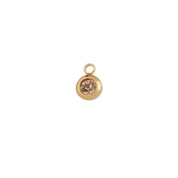 Rounded Gem Stone Jewellery Charm