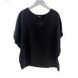 Satin Boxy T-Shirt - Black