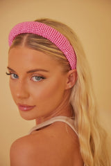 Beaded Headband in Pink