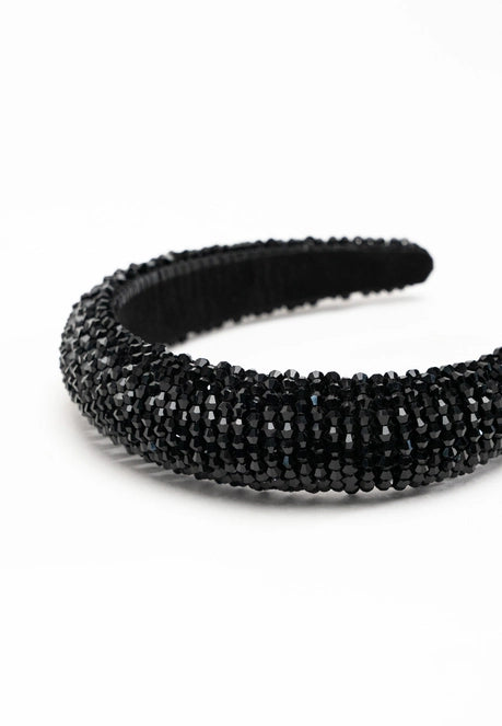 Beaded Headband in Black
