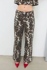 Stormy Leopard Print Jeans