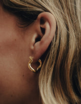 Fluid Hoop Earrings - Gold