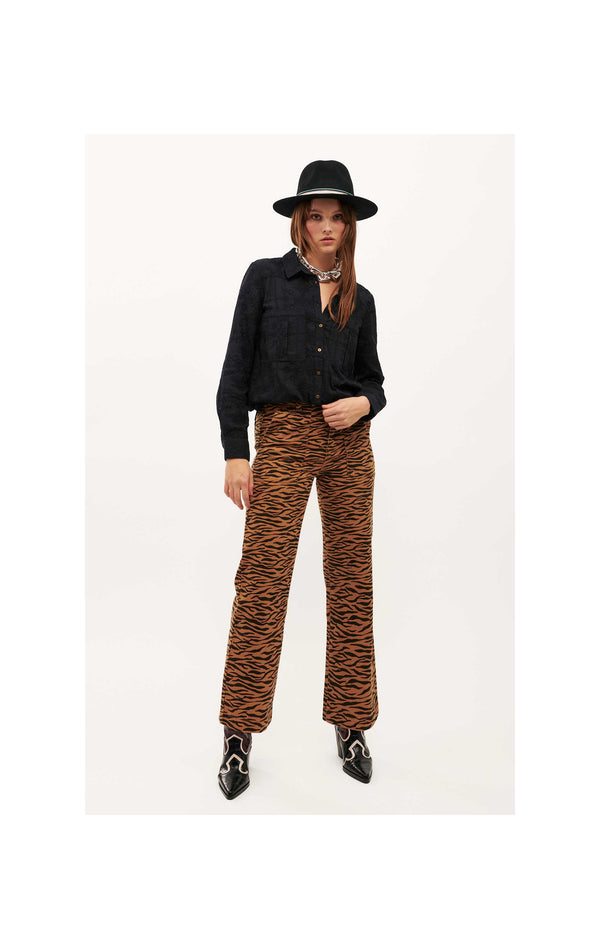 Tiger Print Jeans