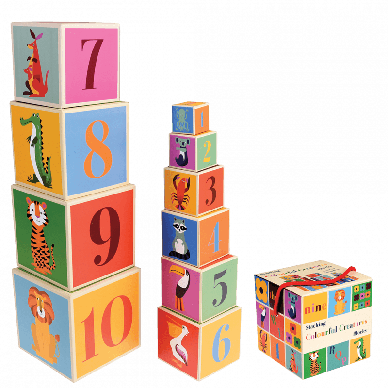 Colourful Creatures Stacking Blocks