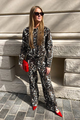 Stormy Leopard Print Jeans