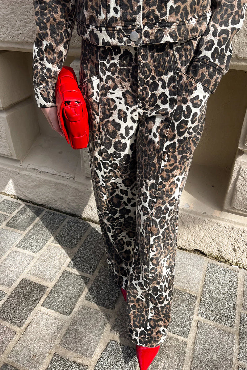 Stormy Leopard Print Jeans
