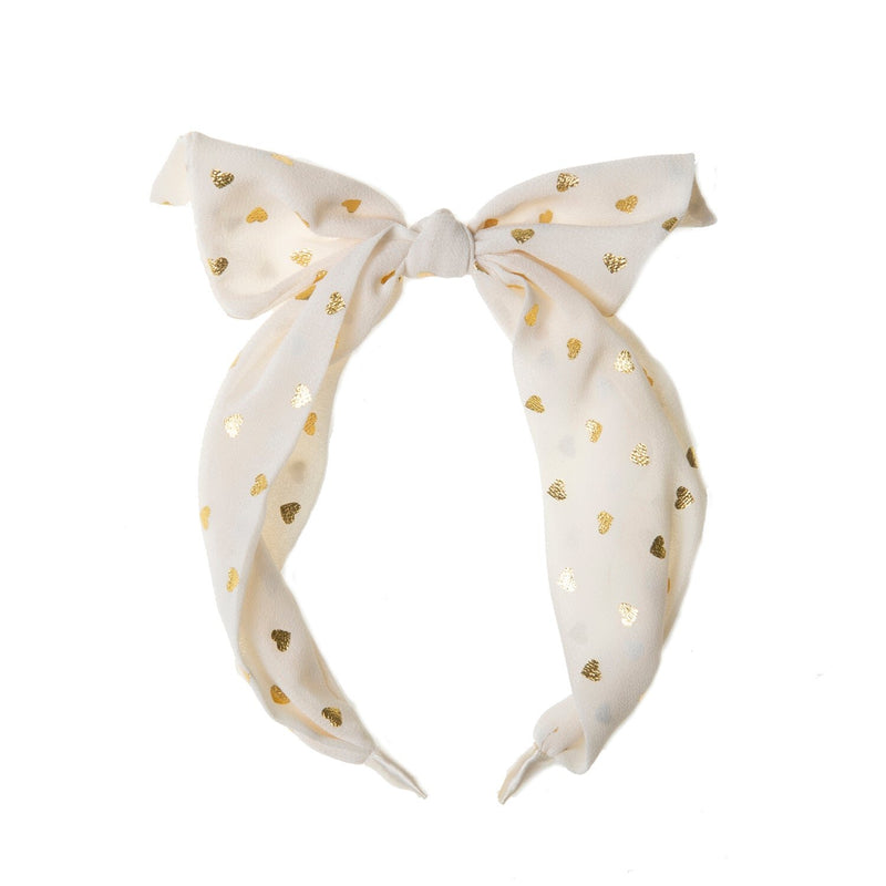 Gold Heart Headband