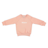Coral Pink 'Sister' Sweatshirt