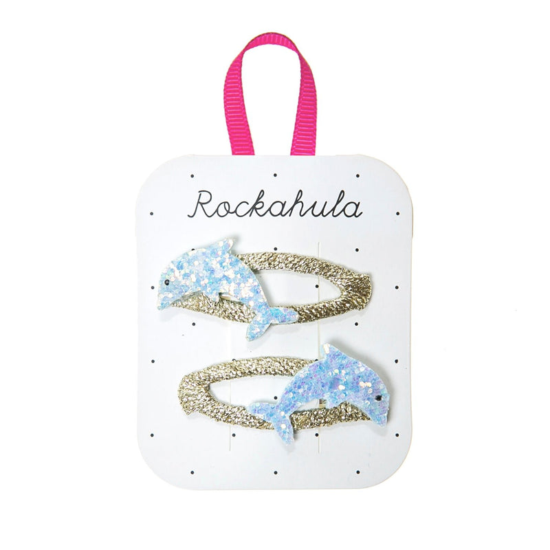 Sparkly Dolphin Clips