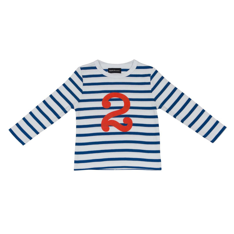 Blue & Red Number Tee 1-4