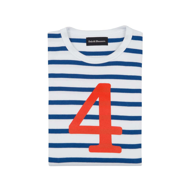 Blue & Red Number Tee 1-4