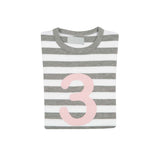 Grey Marl & Pink Number Tee 1-4