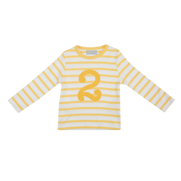 Buttercup and White Number Tee 1-4
