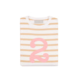 Biscuit & Pink Number Tee 1-4