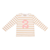 Biscuit & Pink Number Tee 1-4