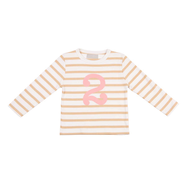 Biscuit & Pink Number Tee 1-4