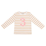 Biscuit & Pink Number Tee 1-4