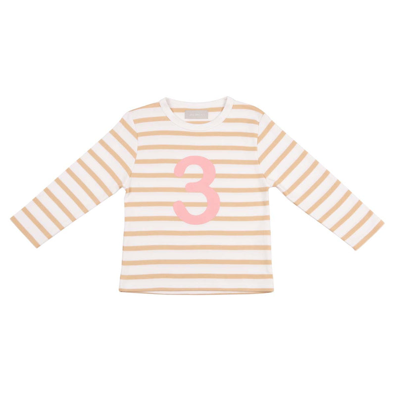 Biscuit & Pink Number Tee 1-4