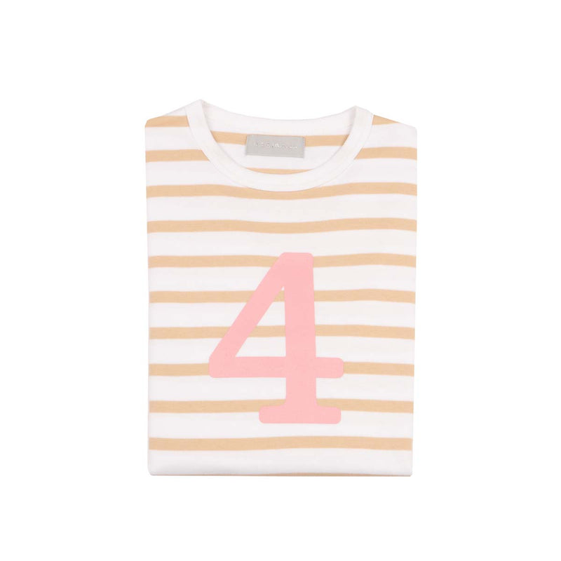 Biscuit & Pink Number Tee 1-4