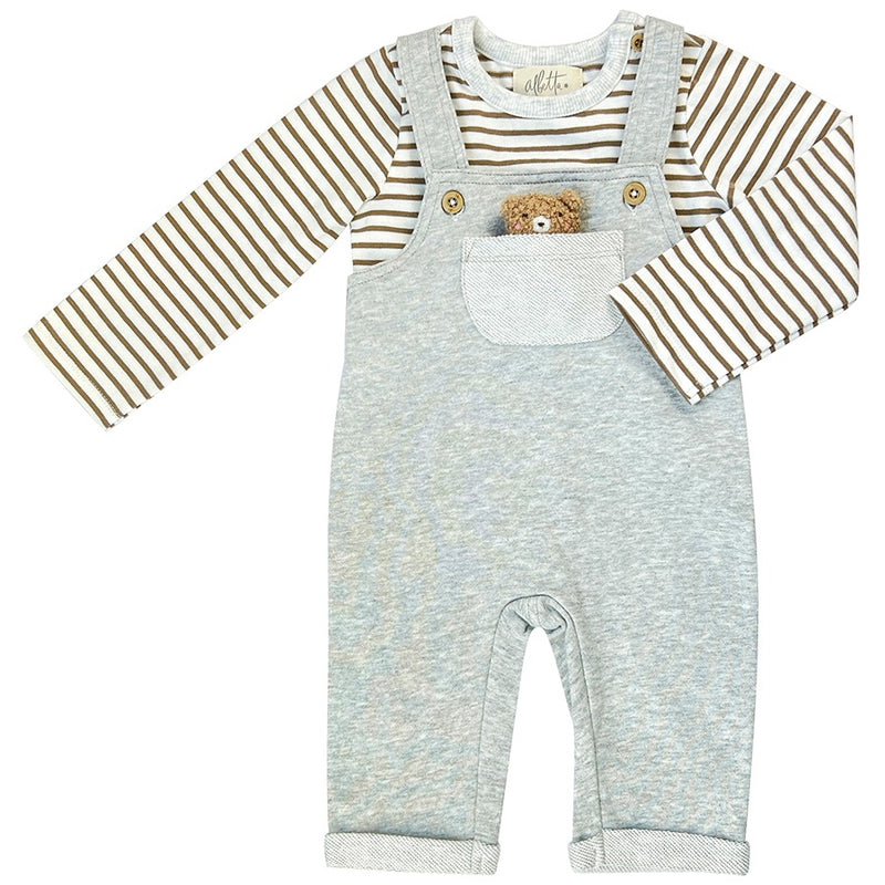 French Terry with Toy Dungaree Set