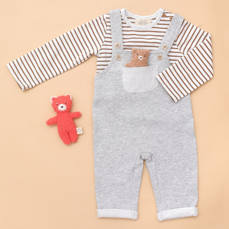 French Terry with Toy Dungaree Set