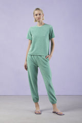 Sparkly Aqua T-Shirt with Lurex