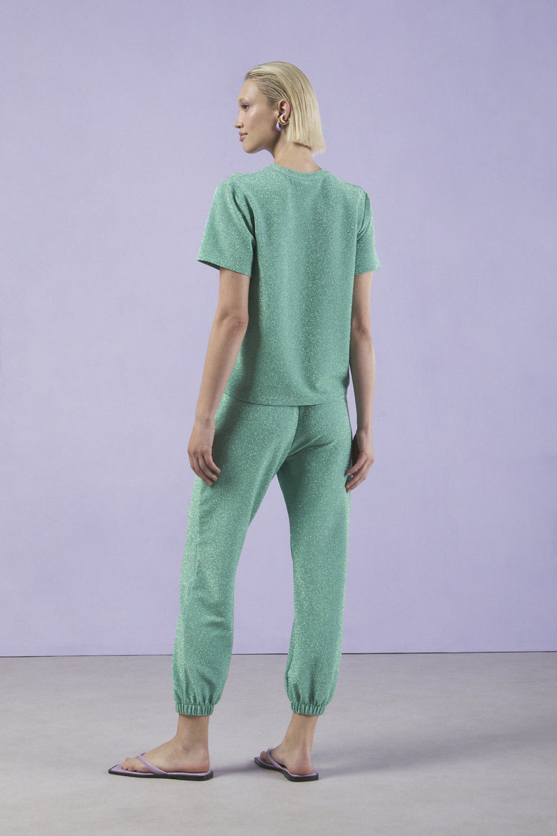 Sparkly Aqua T-Shirt with Lurex