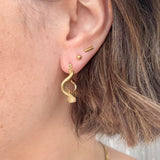 Gold Wavy Hoops