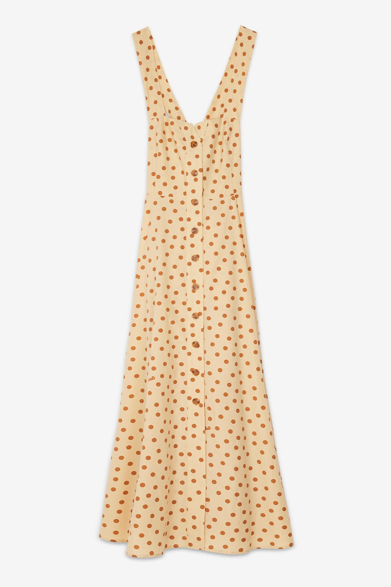 Nude Dotty Dress