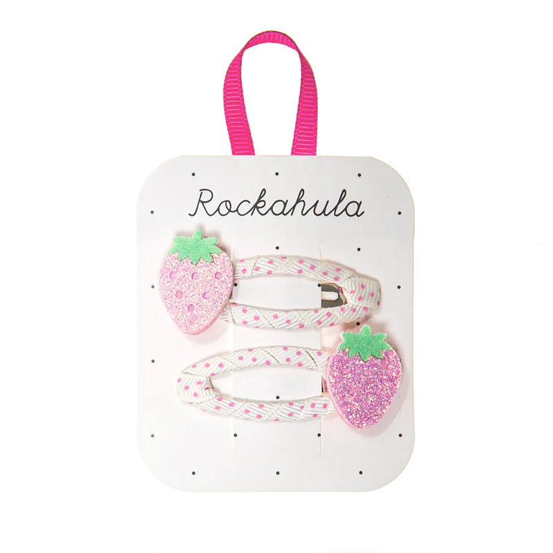 Sparkly Strawberry Clips