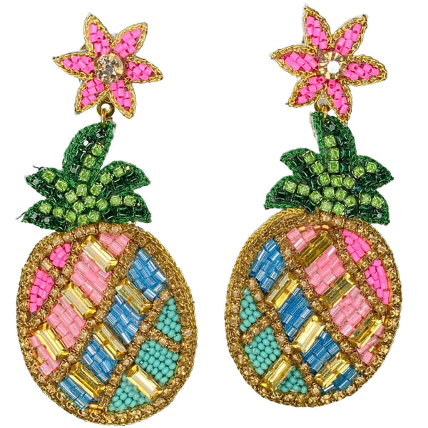 Pineapple Evia Beaded Earrings